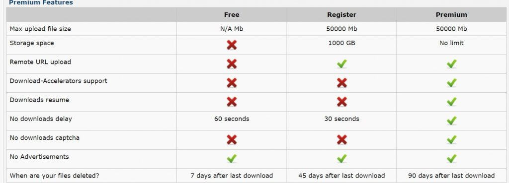 file al premium features